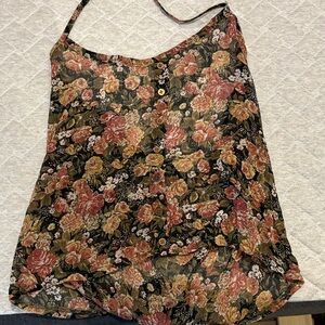 Brandy Melville Floral Camisole in Black and Pink